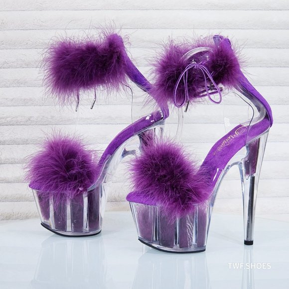 Passion Purple Furry Marabou Feather 7